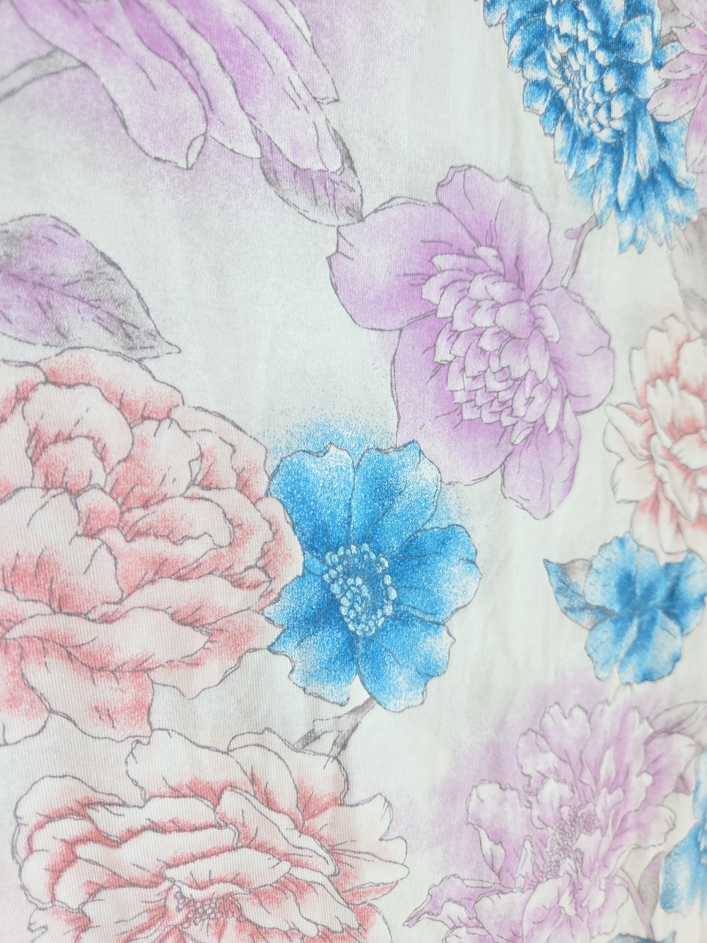 Ruff Hewn White Watercolor Floral Print Tank Top Asymmetrical Hem XS Rayon Blend - Picture 5 of 9